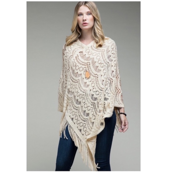 ruggine | Sweaters | Ruggine Fringe Poncho | Poshmark